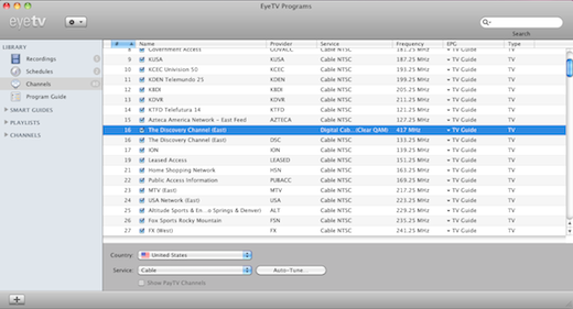 EyeTV-Channels